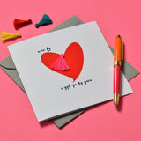 Welsh Valentine's Day Card, , I love you with all my heart, Tassel Embellished