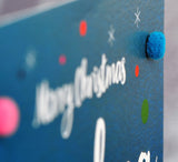 Welsh Grandma and Grandad Christmas Card, Tad-cu a Mam-gu, Pompom Embellished